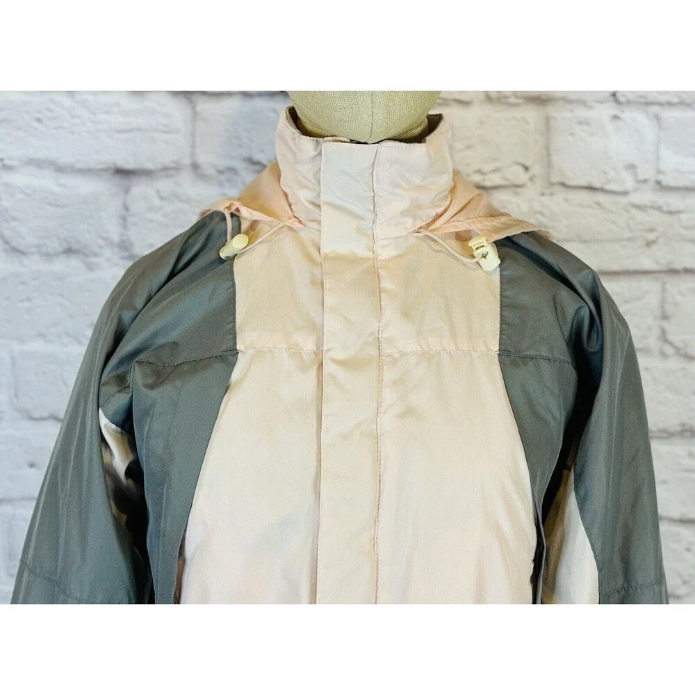 Steve & Barry's Girls Jacket Coat Midweight Pink Gray Hood Zip Pockets‎ Sz 18-20